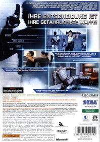 Alpha Protocol - Box - Back (Germany) - 600x850
