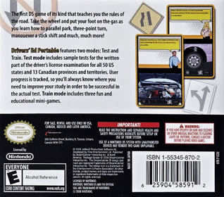 Drivers Ed Portable: U.S.A. Edition - Box - Back (North America) - 668x589