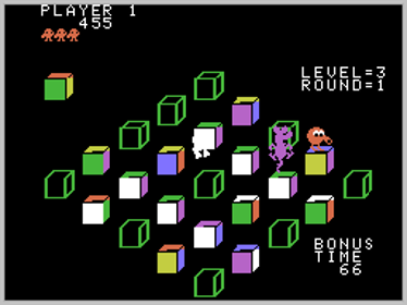 Q*bert's Qubes - Screenshot - Gameplay (North America) - 256x192