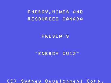 Energy Quiz - Screenshot - Game Title (Canada) - 256x192