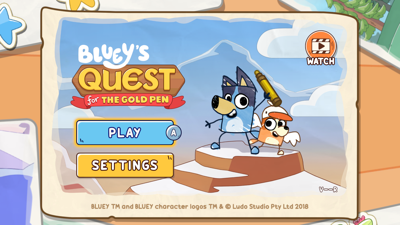 Bluey's Quest for the Gold Pen - Screenshot - Game Title (World) - 1920x1080