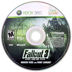Fallout 3 Game Add-On Pack: Broken Steel and Point Lookout - Disc (North America) - 900x900