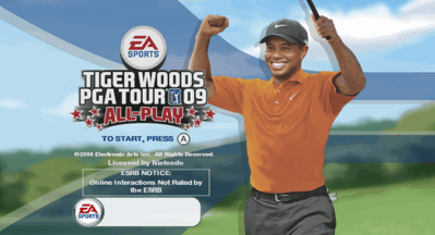 Tiger Woods PGA Tour 09 All Play - Screenshot - Game Title (World) - 2480x1344