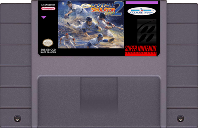Super Ultra Baseball 2 - Fanart - Cart - Front (North America) - 1552x1001