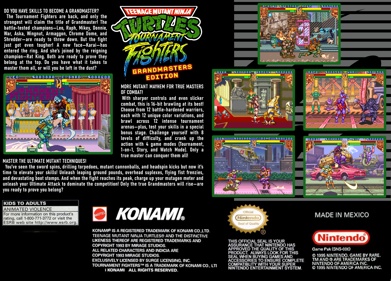 Teenage Mutant Ninja Turtles: Tournament Fighters Grandmasters Edition - Box - Back (World) - 3447x2475