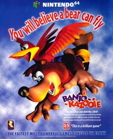Banjo-Kazooie - Advertisement Flyer - Front (United Kingdom) - 1800x2200