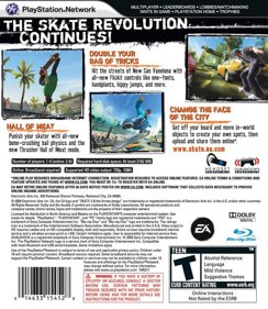 Skate 2 - Box - Back (North America) - 640x736