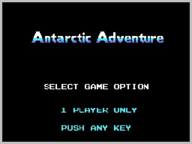 Antarctic Adventure - Screenshot - Game Title (World) - 256x192