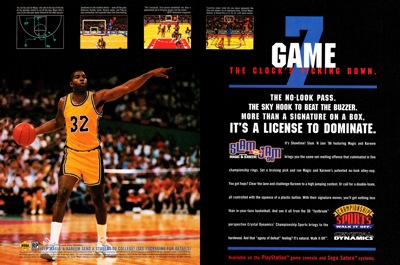 Slam 'n Jam '96 Featuring Magic & Kareem - Advertisement Flyer - Front (North America) - 4000x2650