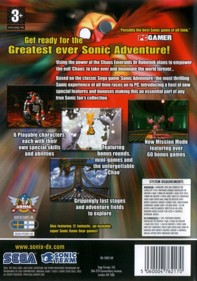 Sonic Adventure DX - Box - Back (Europe) - 1000x1425