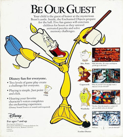 Disney's Beauty and the Beast: Be Our Guest - Box - Back (North America) - 1163x1299