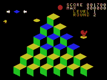 Q*bert - Screenshot - Gameplay (Japan) - 256x192