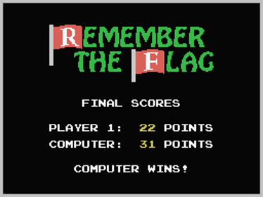 Remember the Flag - Screenshot - Game Over (World) - 256x192