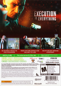 Hitman: Absolution - Box - Back (North America) - 2833x4000