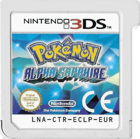 Pokémon Alpha Sapphire - Cart - Front (Europe) - 791x786
