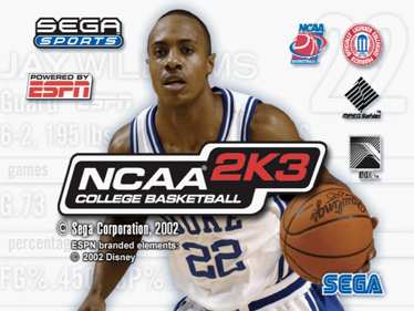 NCAA College Basketball 2K3 - Screenshot - Game Title (North America) - 597x448