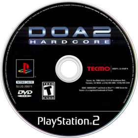 DOA2: Hardcore - Disc (North America) - 1280x1280