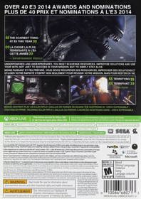 Alien: Isolation - Box - Back (North America) - 1017x1438