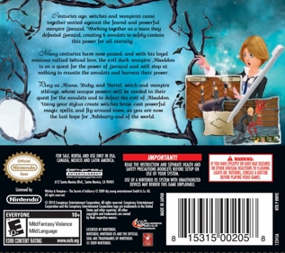 Witches & Vampires: The Secrets of Ashburry - Box - Back (North America) - 800x708