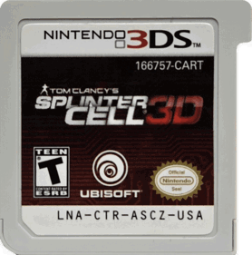 Tom Clancy's Splinter Cell 3D - Cart - Front (North America) - 993x1003