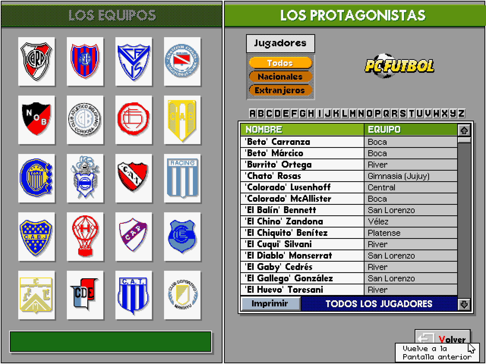 Illustration of PC Fútbol Argentina: Clausura '95