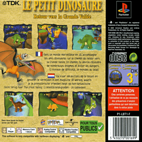 The Land Before Time: Return to the Great Valley - Box - Back (France) - 640x640