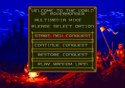 Power Monger - Screenshot - Game Select (World) - 640x448
