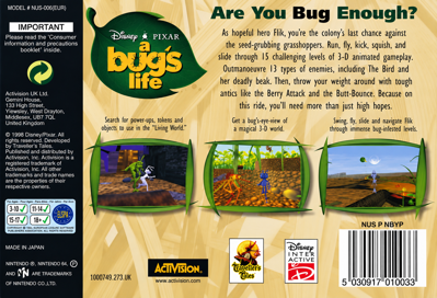 A Bug's Life - Box - Back - Reconstructed (Europe) - 1519x1036