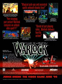 Warlock - Advertisement Flyer - Front (North America) - 1611x2200
