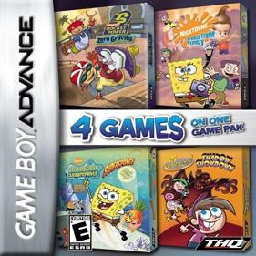 4 Games on One Game Pak: Nicktoons - Box - Front (North America) - 1024x1024