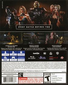 Injustice 2 - Box - Back (North America) - 641x800