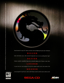 Mortal Kombat - Advertisement Flyer - Front (North America) - 1280x1656