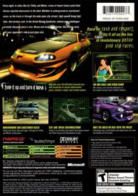 SRS: Street Racing Syndicate - Box - Back (North America) - 564x800
