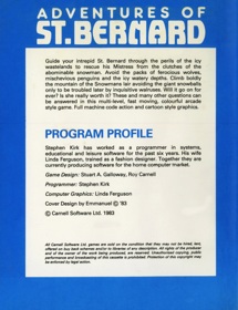 The Adventures of St. Bernard - Box - Back (Europe) - 1458x1900