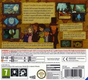 Professor Layton and the Azran Legacy - Box - Back (Italy) - 886x800