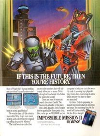 Impossible Mission 2 - Advertisement Flyer - Front (North America) - 591x800