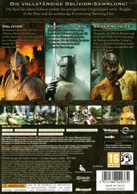 The Elder Scrolls IV: Oblivion: Game of the Year Edition - Box - Back (Germany) - 3030x4290