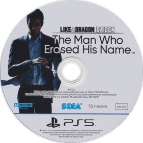 Like a Dragon Gaiden: The Man Who Erased His Name - Disc (Asia) - 756x756