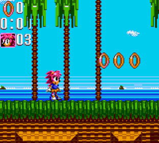 Amy Rose in Sonic Triple Trouble - Screenshot - Gameplay (World) - 160x144