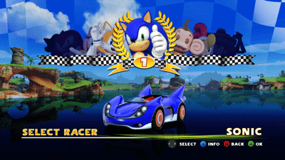 Sonic & SEGA All-Stars Racing with Banjo-Kazooie - Screenshot - Game Select (World) - 1280x720
