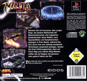 Ninja: Shadow of Darkness - Box - Back (Germany) - 697x650