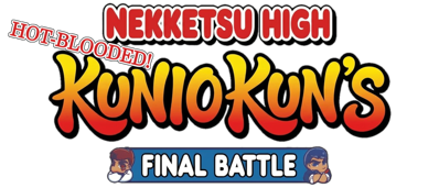 Nekketsu Kouha Kunio-kun: Bangai Ranto Hen - Clear Logo (United States) - 1500x644