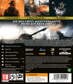 Call of Duty: WWII - Box - Back (Europe) - 3001x3468