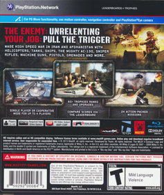 Heavy Fire: Shattered Spear - Box - Back (North America) - 938x1111