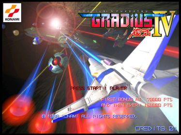 Gradius IV: Fukkatsu - Screenshot - Game Title (Japan) - 512x384