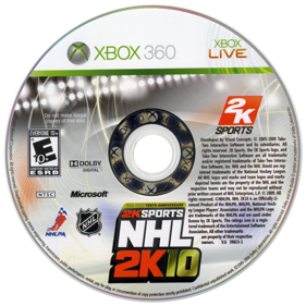 NHL 2K10 - Disc (North America) - 900x900