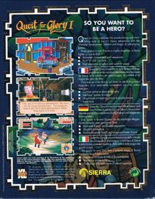 Hero's Quest: So You Want to be a Hero - Box - Back (Europe) - 622x800