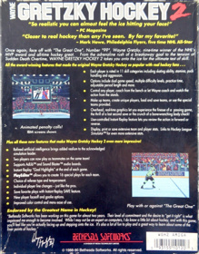 Wayne Gretzky Hockey 2 - Box - Back (North America) - 1133x1450