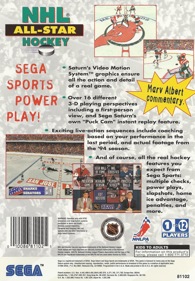 NHL All-Star Hockey - Box - Back (North America) - 1635x2353