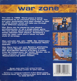 War Zone (Core Design) - Box - Back (Europe) - 987x1031